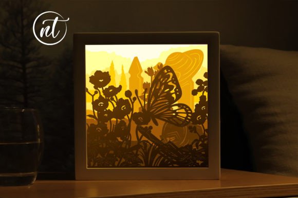 Butterfly Shadow Box SVG Flower for 3D Shadow Boxes
