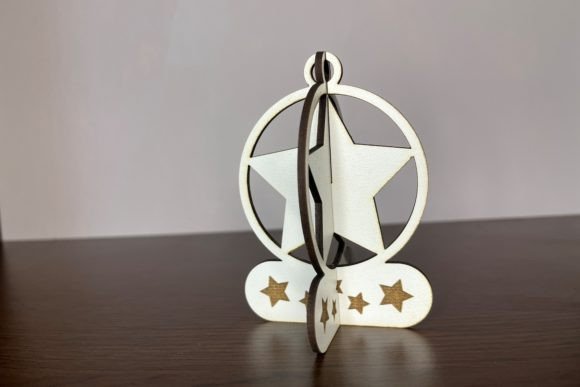 Christmas Bauble – Star: 3D SVG for Brand-Forward Holiday Content