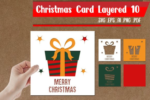 Christmas Card Layered 10: 3D SVG Holiday Design Review