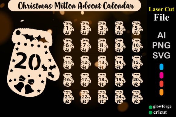 Christmas Mitten 3D SVG Advent Countdown Review