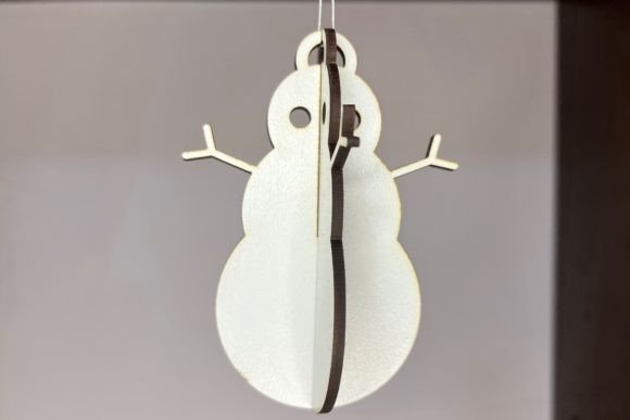 Christmas Ornament - Snowman: 3D SVG for Real Crafting