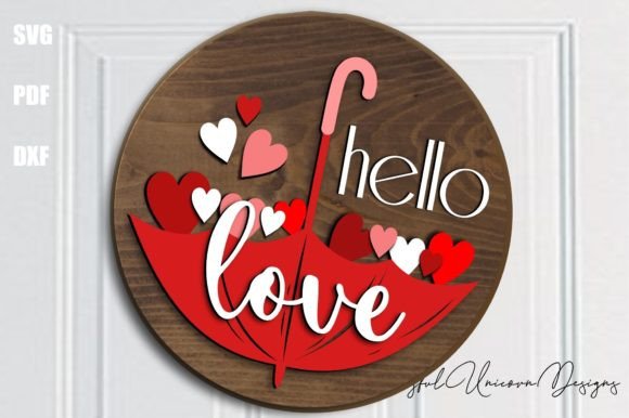 Hello Love Wood Round Sign: 3D SVG Shape Review