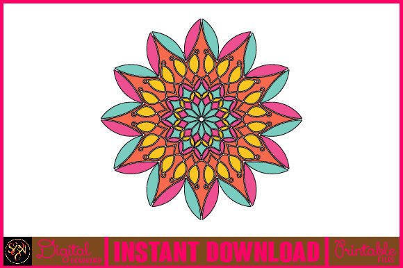 Mandala 3D Layered SVG Cut File-164: Graphics for Crafts & Branding