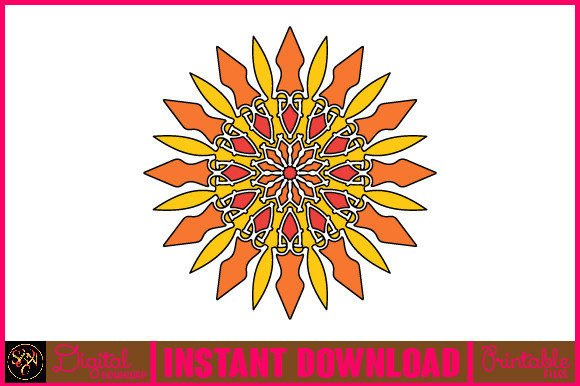 Mandala 3D Layered SVG Cut File-182: Graphics for Crafts & Creative Brands