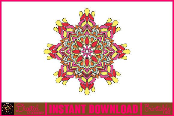 Mandala 3D Layered SVG Cut File-196: Graphics for Crafts & Branding