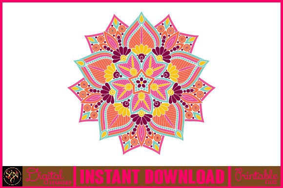 Mandala 3D Layered SVG Cut File-71: Graphics for Crafts & Content