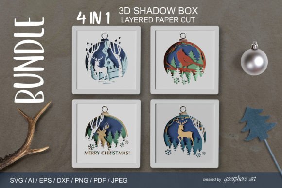 Merry Christmas 3D SVG: Layered Papercut Asset Review