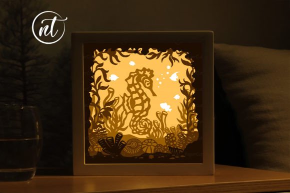 Seahorse in Ocean 3D SVG Shadow Box Review