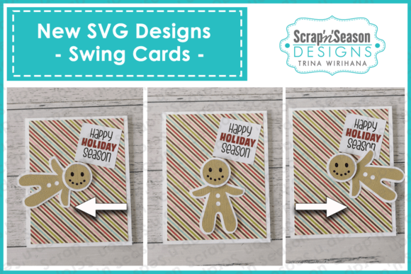 Swing Card - Gingerbread: A 3D SVG Shapes Asset