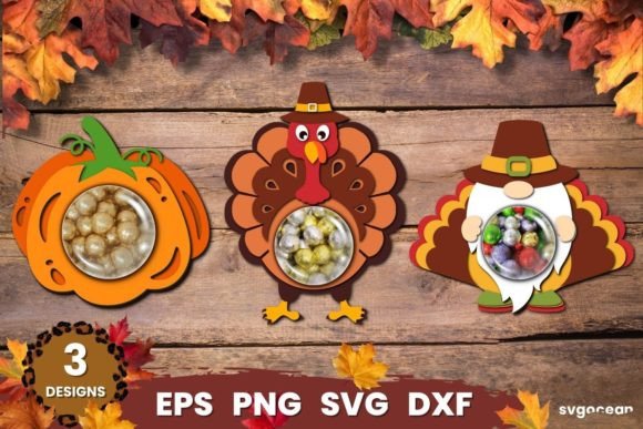 Thanksgiving Candy Dome 3D SVG for Seasonal Brand Shapes