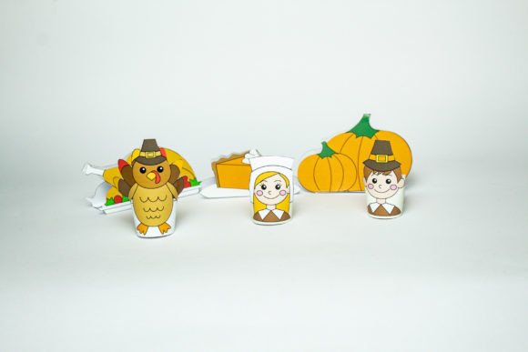Thanksgiving Village 3D SVG for Kids Crafts