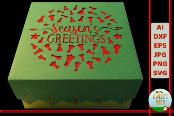 Xmas Box with Cutout Christmas Trees Lid: A Designer's Take